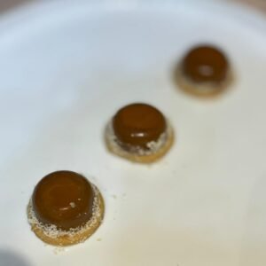 chocolate caramel mousse bite